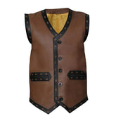 Warriors Skull Leather Vest
